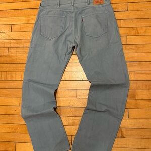 Levi's 501 Seafoam Blue Straight Leg Regular Fit Button Fly Denim Jeans 37x34